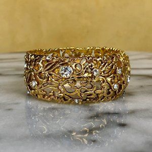 Vintage 80s Christian Lacroix gold bangle bracelet